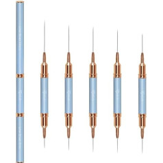 Nagu mākslas otas Baby Blue Stripe Double Sided 10 gab. garas nagu mākslas otas Nagu mākslas otas nagu mākslas otas garām līnijām Mazas detaļas Smalkas zīmēšanas nagu otas nagu mākslas otas nagu izmēriem