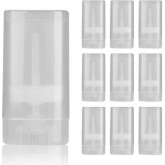 10 gab tukšas plastmasas lūpu balzama tvertnes 15g ceļojuma izmēra caurspīdīga ovāla 15ml lūpu krāsas caurule Twist matu vaska konteiners