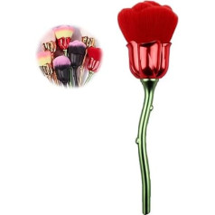Nail Art Dust Powder Remover Brush Rose Shape Soft Brush for Nail Trimming Cleaning Makeup Brush Tools Green Red