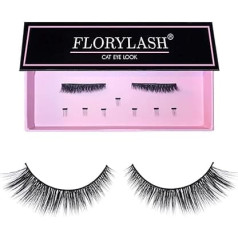 FLORYLASH® Cat Eye Look Magnētiskās skropstas 3 magnēti Dabīgas magnētiskās mākslīgās skropstas bez acu lainera 3D apjoma komplekts, kas ir atkārtoti lietojams