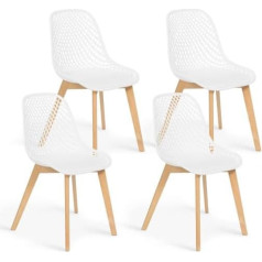 Idmarket 4 ēdamistabas krēslu komplekts Mandy White