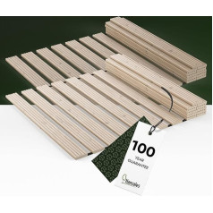 Hansales Rotaļgrīdas konstrukcija Premium, 140 x 200 cm (70 x 200 cm, 2 gab.), gultas rāmis, kravnesība līdz 600 kg, augstas kvalitātes līstes, izgatavotas no egles masīvkoka, FSC® ritošo līstu rāmis