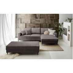Möbelando Barakaldo Mājas ainava pelēki brūnā krāsā, 100% poliesters, 269 x 84 x 165 cm (platums x augstums x dziļums)