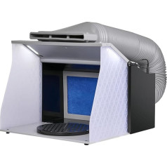 VEVOR Airbrush Spray Booth Kit 405 x 330 x 355 m, Tragabre Airbrush Ekstrakcijas sistēma, Airbrush Spray Booth Ekstrakcijas sistēma 5,2 m³/min ar dubulto ventilatoru Airbrush modeļu izgatavošanai, krāsošanas darbiem utt.