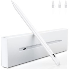 Pildspalva iPad, (2018-2024), Apple 2. paaudzes zīmuliņš ar ātras uzlādes funkciju, plaukstas atmešanas un slīpuma jutības funkcijām, iPad 6-10, iPad Pro 13/12.9/11