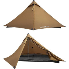 3F UL Gear Lanshan PRO Ultralight telts kempingam, telts 1 personai vai 2 personām 3/4 sezonas Ūdensizturīga profesionāla pārgājienu telts 20D Profesionāla kempinga telts