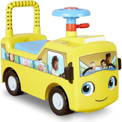 Little Baby Bum - Buster Ride-On Vehicle - dzeltens stumjamais rotaļu autobuss, staigāmais autobuss autobusa formā ar skaņas funkciju
