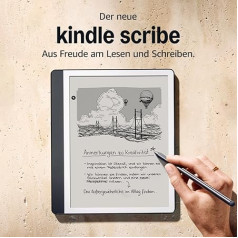 Jaunais Amazon Kindle Scribe (32 GB) - Pārveidots displejs ar vienādām malām. Tagad vienkārši rakstiet grāmatās un dokumentos. Ietver Premium Pen - Volframa pelēks