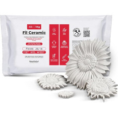 Netoksisks ģipša pulveris liešanai, keramikas apmetums, bez smaržas, modelēšanas apmetums, balts liešanas pulveris hobijam un radošiem projektiem, balts, DIY (1kg)