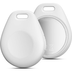 Atslēgu meklētājs, Smart Air Tracker Tag saderīgs ar Apple Kur ir? (tikai iOS, ne Android), atslēgu meklētājs atslēgām, bagāžai, čemodānam, makam, nomaināma baterija, IP67 ūdensizturīgs, 2 gab.