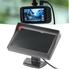 DAUERHAFT atpakaļskata kameras monitors, izturīgs LCD displejs, atpakaļgaitas kameras monitors, 480 x 272, regulējams 4,3 collu automašīnas monitors ar saules aizsegu SUV automašīnām