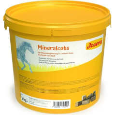 JOSERA Minerālkauliņi (5 x 3 kg) | Minerālbarības papildinājums ganībām un staļļiem | Bez graudaugiem | CO2 neitrāla ražošana | Augstākā līmeņa zirgu barība visām šķirnēm jebkurā dzīves posmā | Iepakojumā 5 gab.