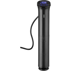 HENDI iVide Sous Vide Stick 2.0, Sous Vide Stick, 12 l ūdens minūtē, temperatūra 5 °C - 90 °C, WiFi vadība, sildīšana un cirkulācija līdz 30 l ūdens, IPX7, 230 V, 1200 W, 63 x 97 x (H) 344 mm,