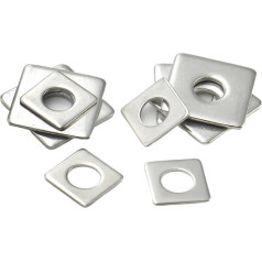 DQZRTUECA Edelstahl Ringe Flachdichtung dünn, M 3-M20 Edelstahl Flache Scheibe Verdicken Quadratische Dichtung (M5x12x1mm (50gab))