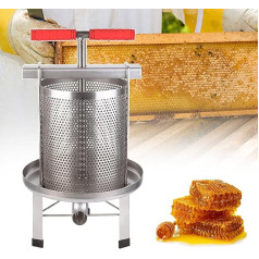 Biškopības rīks, Nerūsējošā tērauda medus separators mājsaimniecībām/komerciālai lietošanai, 12 L manuālā medus ekstrakcijas iekārta ar 3 gab. filtrēšanas maisiņu