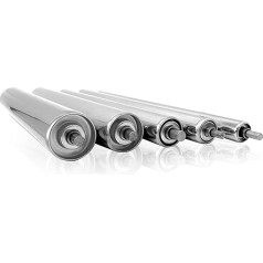 Tragrollen förderband Packung mit 5 stromlosen Rollen für Fabriken, Holzförderer, Schwerkraftübertragungs-Ersatzrolle aus Edelstahl, industrielle Bandförderrolle (Dia 38MM/1.5 Inch, L 550MM(21.6in))