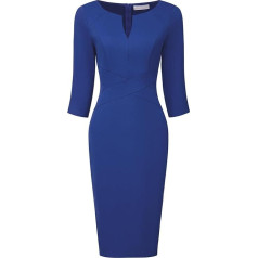 Hobemty Women's Sheath Dress Zip Work Pencil Dress
