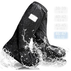 SWTYExt lietus vāka apavi ES izmērs 46-47 virsauti lietus ūdensnecaurlaidīgi virsauti lietus apavi salokāmi ūdensnecaurlaidīgi apavu pārvalki vīriešiem sievietēm āra velosipēdu motocikliem