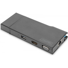 Dokēšanas stacija usb 3.0 a tipa, 7 porti, 4k 30hz, hdmi, vga, 2x usb 3.0, sd microsd, rj45