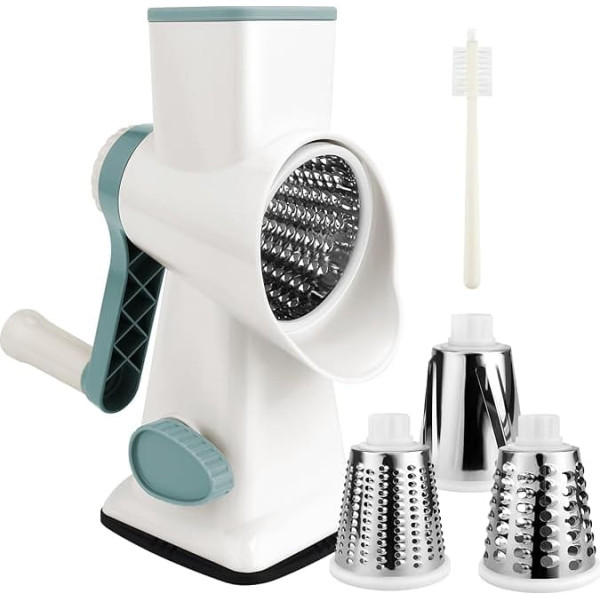 Nerūsējošā tērauda rotējošais siera rīvētājs kartupeļu siera rīvēšanai Virtuves iekārta balta