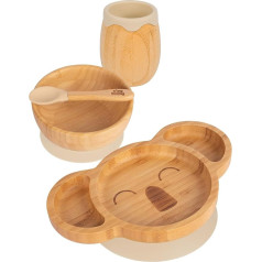 Tiny Dining Koala bambusa zīdaiņu barošanas komplekts, bēšs, 4 gab.