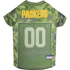 NFL Green Bay Packers kamuflāžas krekls suņiem, XS izmērs — Camo PET krekls, pieejams 5 izmēros un 32 komandu medību suņu krekls