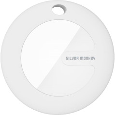 Silver Monkey Локатор меток, совместимый с Apple FindMy Bluetooth 5.2 дальность 100 м белый