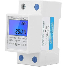 5-80A DDM15SD LCD aizmugures apgaismojuma digitālais displejs vienfāzes elektroniskais enerģijas KWh mērītājs DIN sliedes enerģijas mērītājs