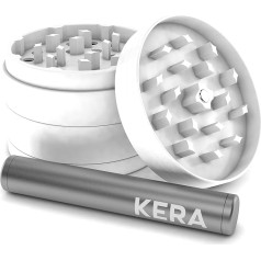 KERA® Keramikas dzirnaviņas Smalcinātājs Herb Mill, ieskaitot J Case Diametrs 63 mm Neslīpo higiēnisks Nano keramikas pārklājums Squeaky Free Thread Liels Cruncher dzirnaviņas