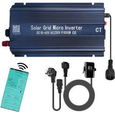 BuyWeek Inverter Balcony Power Station 1000 W Grid Tie Inverter Anti-Countercurrent CT, PV invertors ar WLAN App, IP65 ūdensizturīgs saules invertors saules paneļu sistēmai, ar transformatoru