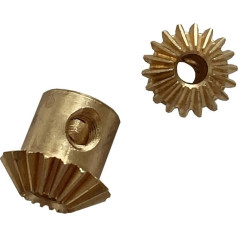 SUOFEILAIMU-PHONE CASE Industrial 2 Pieces Copper Sprocket 0.5 m 18T 3 mm Hole Bevel Gear Brass M3 Conical Gears (Hole Diameter: 3 mm, Number of Teeth: 18 Teeth)