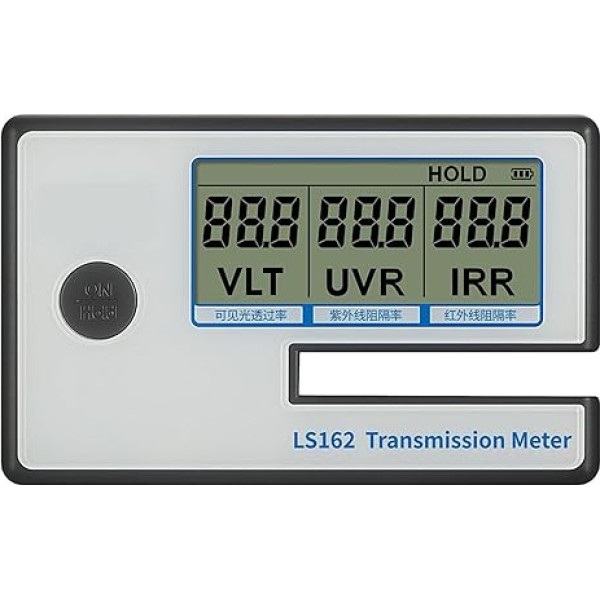 Tönungsmesser für Fenster 162 Fensterfolien-Transmissionsmessgerät, 162A Tönungsmessgerät for UV-Infrarot-Blockierungsrate und Durchlässigkeit for sichtbares Licht für Autofenstervorhänge(162)