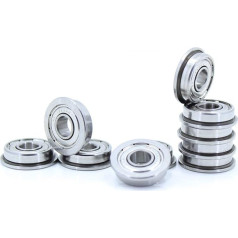 SUOFEILAIMU 10PCS F695ZZ gultnis ABEC-5 5x13x4mm F695Z Flansch Kugellager F695 ZZ F619 / 5ZZ