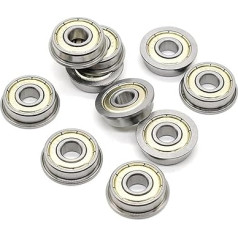 10PCS F608 ZZ 8x22x7mm Mit Flansch Miniatur Tiefe Nut F608 Kugellager F608-2Z CNC fräsen Maschine Riemenscheiben