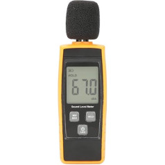 Akozon Dezibel Meter GM1359 Digitālais LCD skaņas līmeņa mērītājs DB mērītājs apkārtējā trokšņa mērītāja nolasīšanas diapazons 30-130dBA Max/Min/Hold Data LCD apgaismojums