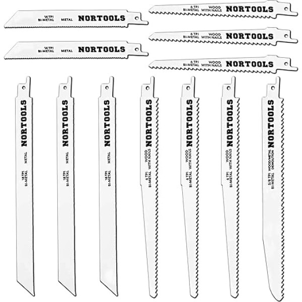 Nortools Bim ripzāģa asmenīšu komplekts Metāla un koka zāģa asmeņi Metāla un koka griešanai