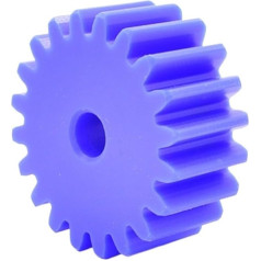 LJQDD Stirnradgetriebe Motorgetriebe aus Aluminiumlegier 1 Stück 12T-27T 1,5M blaues Stirnrad-Kunststoff-Flachzylinder-Antriebszahnrad (Size : 23 Teeth (Bore 6mm))