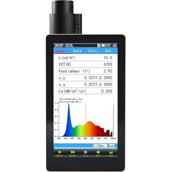 Hopoocolor OHSP350L 380-780 nm spektrometrs Spilgtuma mērītājs Spilgtuma mērītājs cd/m2 Gaismas mērīšana