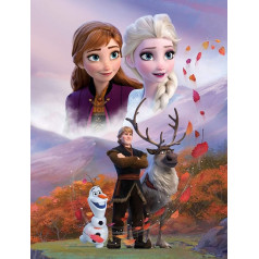 Liela Frozen 2 Frozen Sky Cuddly sega 130 x 170 cm Super mīksta flīsa sega Dīvāna sega Anna Elsa Disney Svens Svens Olafs Kristofs Arendelle Pilnīgi nesasalusi Piemērota bērnu gultasveļai