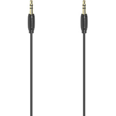 Hama 00205263 Audio Cable, 3.5mm Jack Plug - Plug Stereo Gold-Plated Ultra-thin 3m