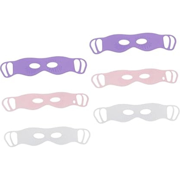 ‎Minkissy minkissy Pack of 6 divpusējas acu maskas, acu maskas, acu masieris, elektriskais acu masieris, silikons, plāksteri zem acīm, acu maska ceļošanai, mazgājama acu maska, punktu acu maska