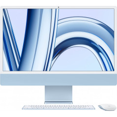 Imac 24 collu: m3 8/8, 8gb, 256gb ssd - zils