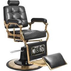 Activeshop Activeshp Boss Hairdressing Chair Barber Chair Operating Chair Hairdressing Equipment Black 360 Degree Rotatable Height Adjustable with Hydraulic Pumps