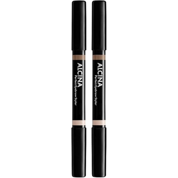 Alcina Uzacu veidotājs Perfect Eyebrow Styler 010 Light Dekoratīvā kosmētika uzacu korekcijai, 2 gabaliņu iepakojums