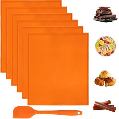 Rainmae 6 Silicone Dehydrator Sheets Non-Stick Food Fruit Dehydrator Mats with Scraper Compatible with Cosori CP267-FD Reusable Fruit Dehydrator Mats for Fruit Leather Baking Mat Fruit Dryer