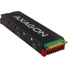 Axagon Clr-m2 pasīvais alumīnija diskdziņa dzesētājs m.2 2280 ssd, silikona termiskās paliktni, augstums 12mm