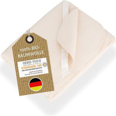 Nulani Home ® Soft Organic Molleton Toppers, matrača aizsargs 90 x 200 cm, ražots Vācijā, 100% organiskā kokvilna, ādai draudzīgs un piemērots alerģiju slimniekiem, elpojošs matrača pārvalks gultai