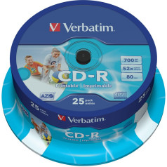 Cd-r 52x 700mb 25p cb drukājams 43439