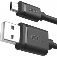 Kabelis usb - microusb 2.0, 2m, m/m; y-c455gbk