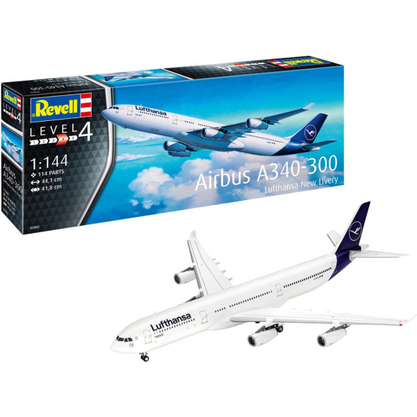 Plastmasas modelis a340-300 lufthansa new livery 1/144